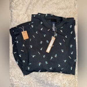 SKIMS Ski Print Boyfriend Long Sleeve T-Shirt and Loose Pant Set